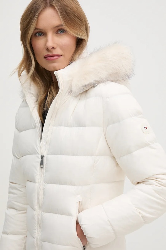 Μπουφάν με επένδυση από πούπουλα Tommy Hilfiger μπεζ WW0WW43520