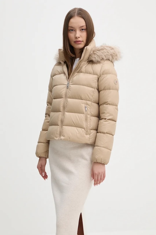 Tommy Hilfiger kurtka puchowa pozostałe beżowy WW0WW43520