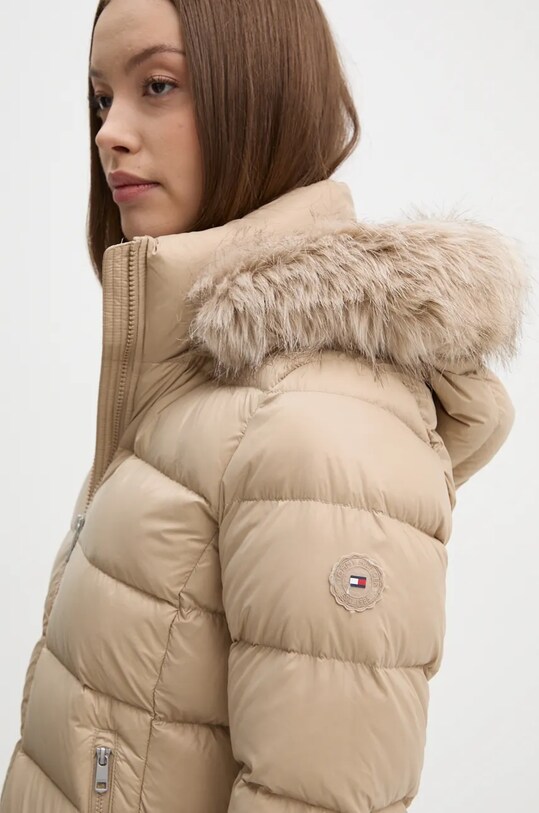 Tommy Hilfiger kurtka puchowa beżowy WW0WW43520