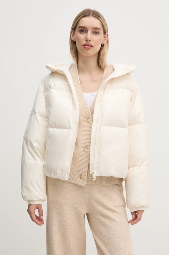 Péřová bunda Tommy Hilfiger béžová WW0WW43523