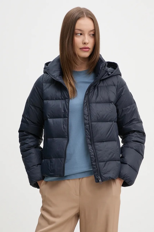 Péřová bunda Tommy Hilfiger přechodné námořnická modř WW0WW43581
