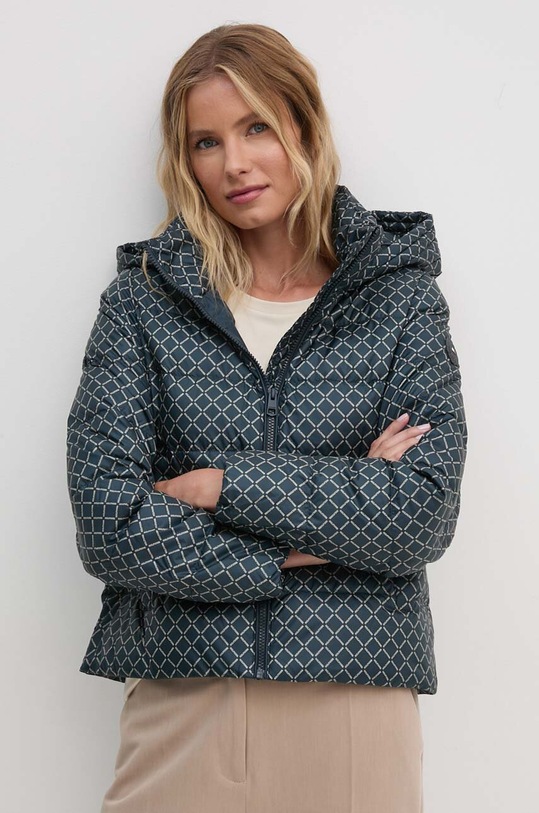 Péřová bunda Tommy Hilfiger s podšívkou námořnická modř WW0WW43589