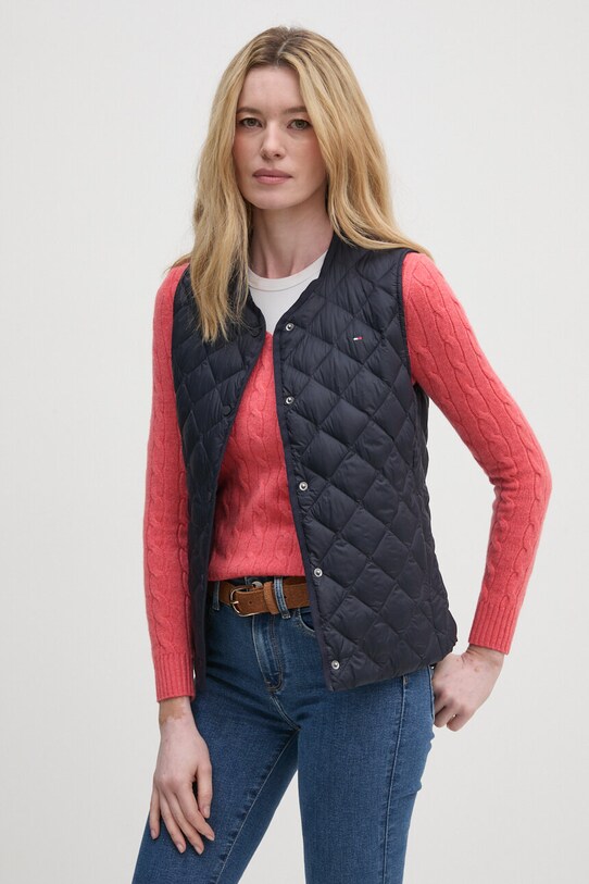 Tommy Hilfiger vesta de puf cu captuseala bleumarin WW0WW43214