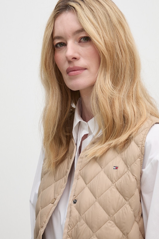 Tommy Hilfiger bezrękawnik puchowy WW0WW43214 beżowy AW24