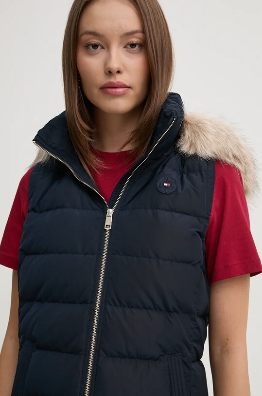 Αμάνικο από πούπουλα Tommy Hilfiger σκούρο μπλε WW0WW43634