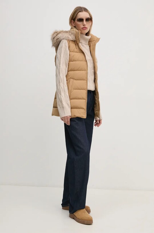 Tommy Hilfiger gilet in piuma WW0WW43634 marrone AW24