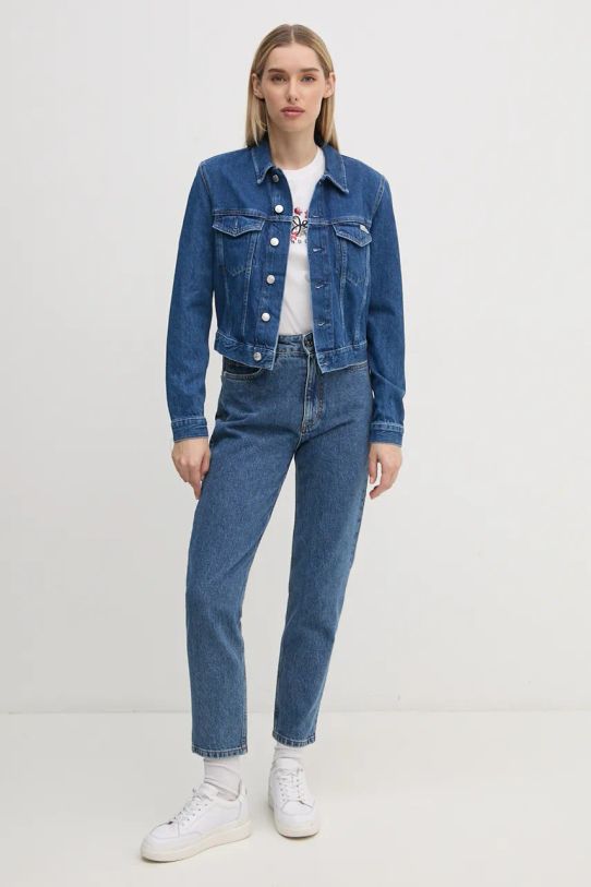 Rifľová bunda Calvin Klein Jeans J20J224043 tmavomodrá AW24