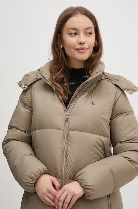 Pernata jakna Calvin Klein Jeans zelena J20J224109