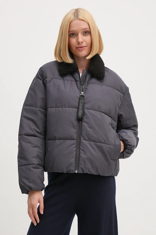 Calvin Klein Jeans kurtka bez kaptura szary J20J224121