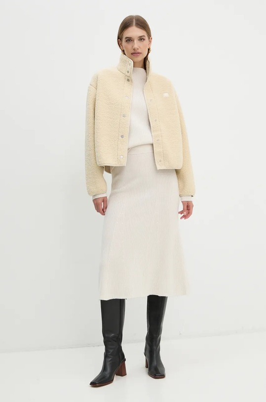 Поларен суичър Calvin Klein Jeans J20J224928 бежов AW24