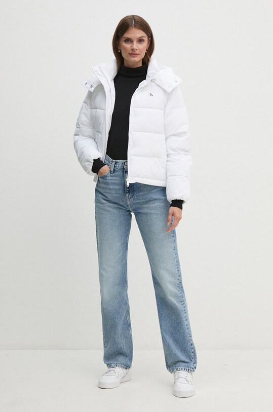 Μπουφάν Calvin Klein Jeans J20J224119 λευκό AW24