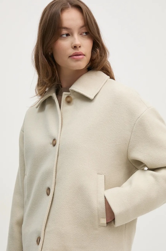 Vuneni kaput Calvin Klein Jeans bež J20J224128