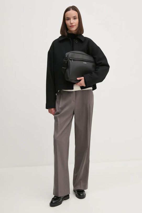 Calvin Klein Jeans palton de lana J20J224128 negru AW24