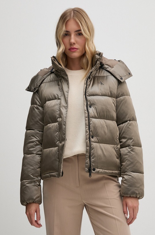Bunda Calvin Klein Jeans s podšívkou hnědá J20J224616