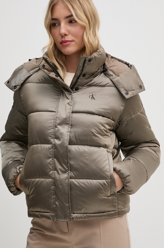 Bunda Calvin Klein Jeans hnědá J20J224616