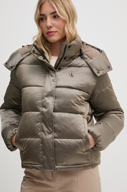 Bunda Calvin Klein Jeans hnědá J20J224616