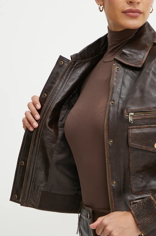 Kožená bunda MICHAEL Michael Kors MF420FMF24