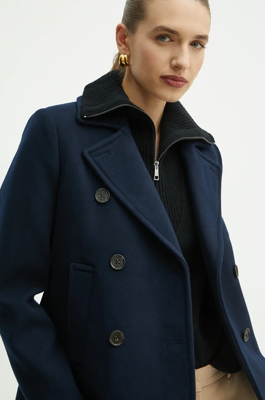 MICHAEL Michael Kors geaca de lana bleumarin MF420GJBQA