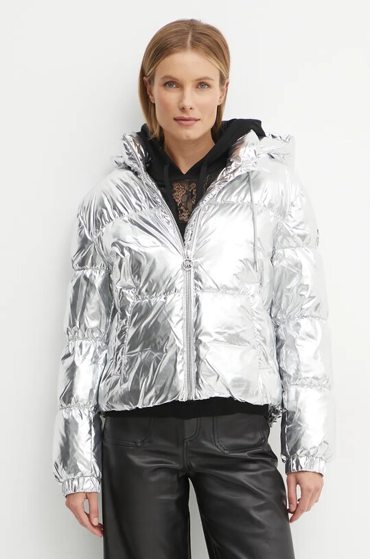 Куртка MICHAEL Michael Kors з капюшоном срібний 77B6594M42