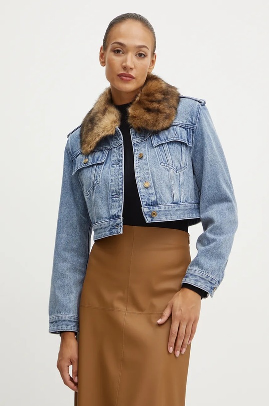 MICHAEL Michael Kors geacă din denim necaptusit albastru MF41097FAU