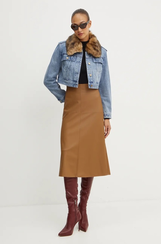 MICHAEL Michael Kors geacă din denim MF41097FAU albastru AW24