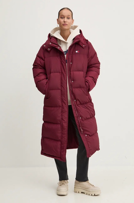 Tommy Jeans geaca de puf DW0DW18860 burgundia AW24