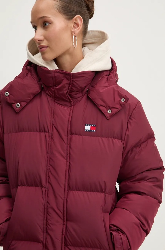 Tommy Jeans geaca de puf burgundia DW0DW18860