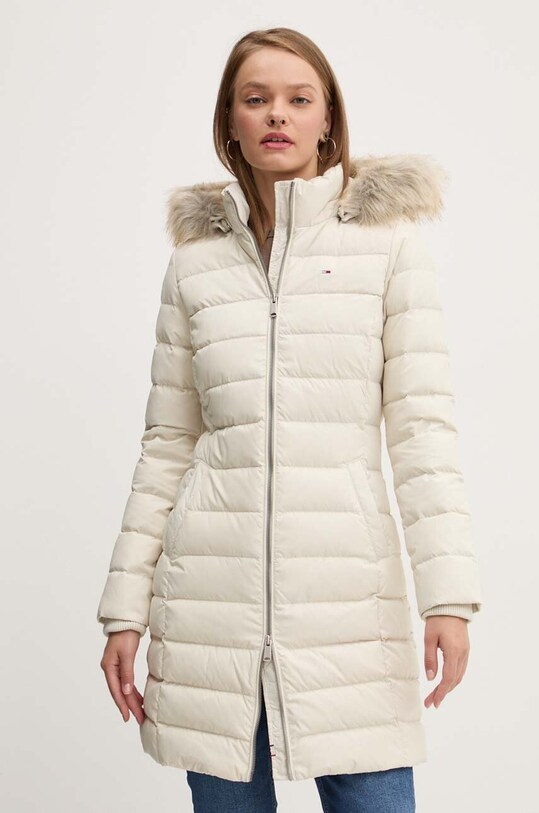 Péřová bunda Tommy Jeans DW0DW18864 béžová AW24