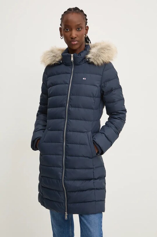 Páperová bunda Tommy Jeans zateplené tmavomodrá DW0DW18864