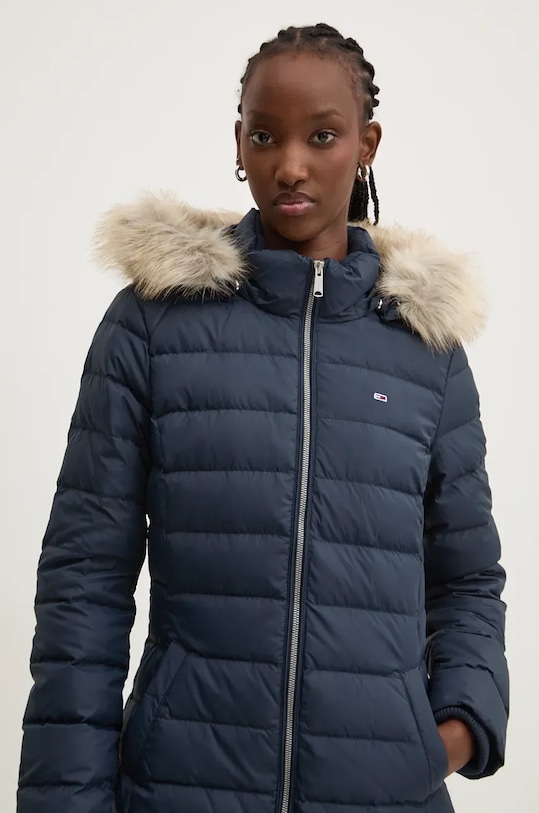 Péřová bunda Tommy Jeans námořnická modř DW0DW18864