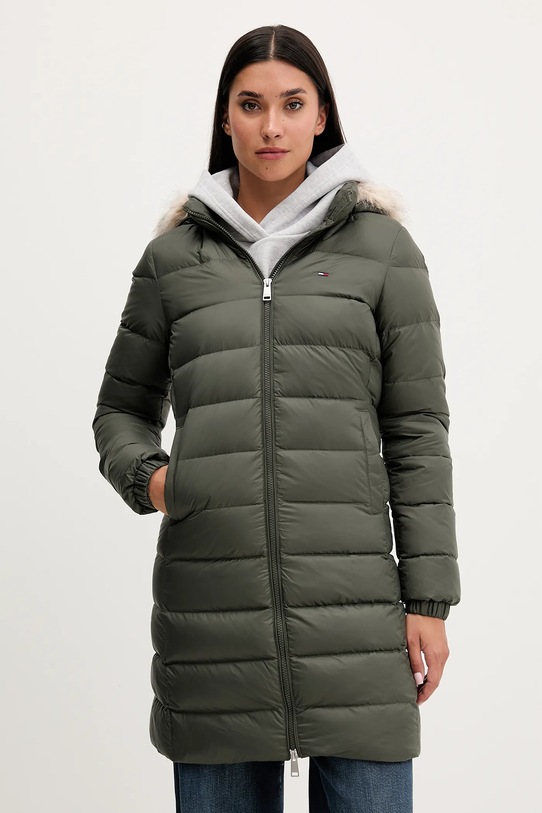 Pernata jakna Tommy Jeans zelena DW0DW18864