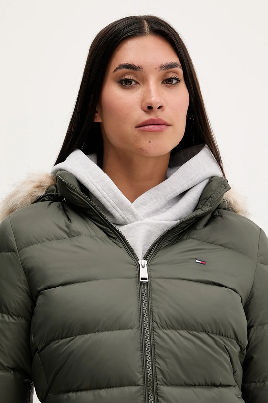 Pernata jakna Tommy Jeans zelena DW0DW18864