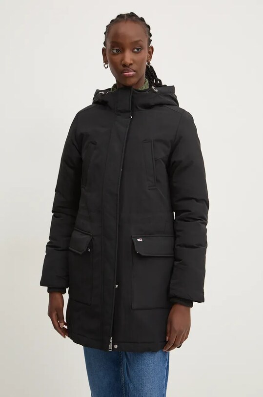Tommy Jeans geaca cu captuseala negru DW0DW18866