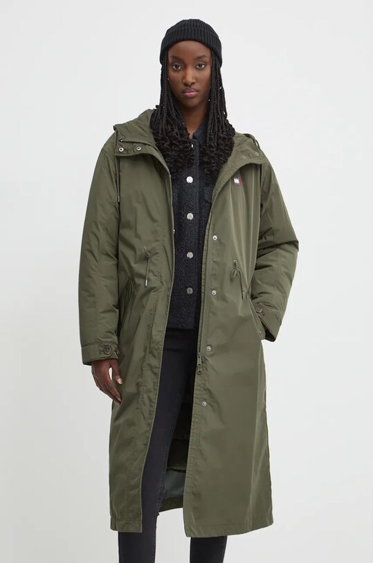 Tommy Jeans geaca cu captuseala verde DW0DW19693
