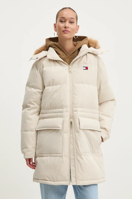Tommy Jeans geaca de puf DW0DW18821 bej AW24