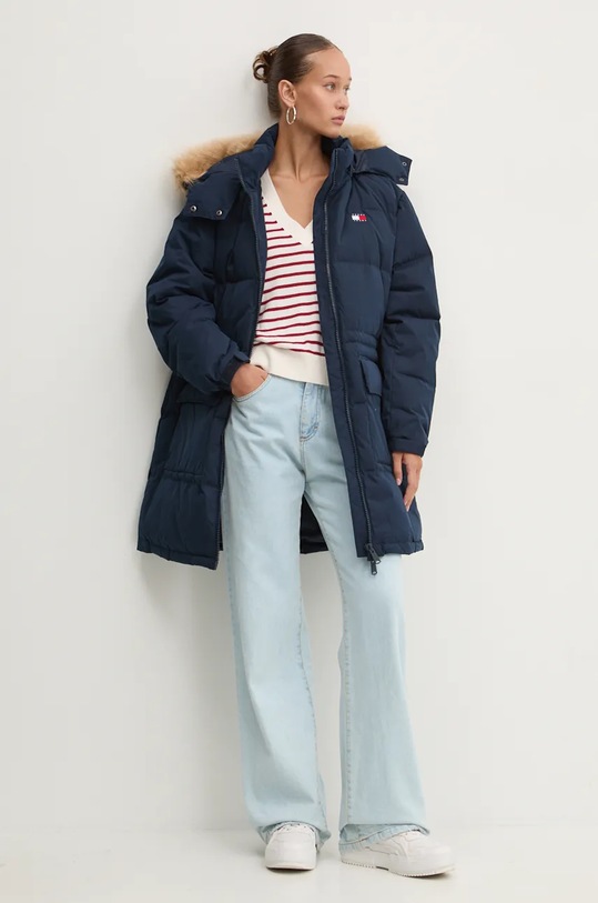 Пухено яке Tommy Jeans DW0DW18821 тъмносин AW24