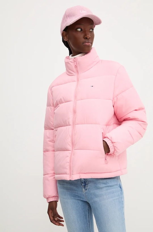 Tommy Jeans kurtka bez kaptura różowy DW0DW18827