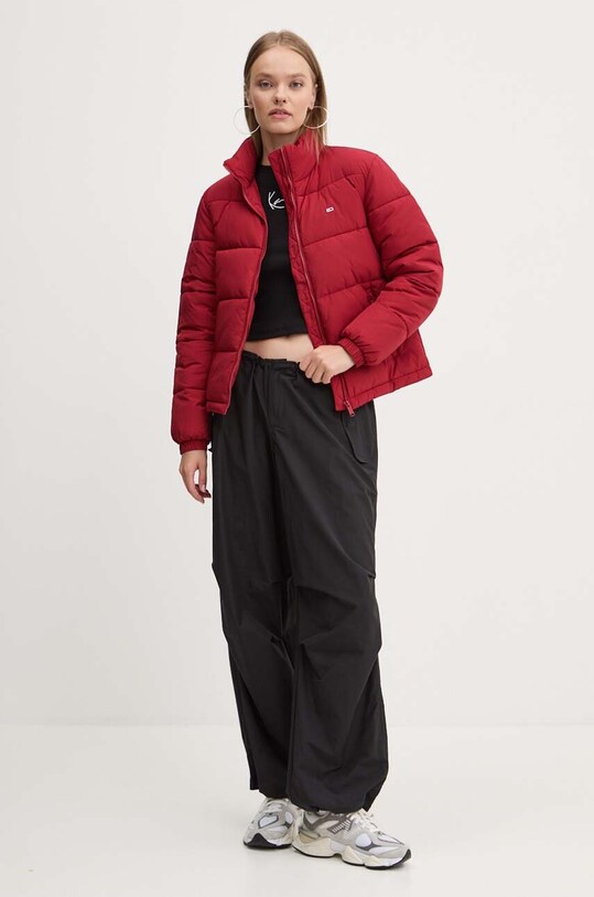 Bunda Tommy Jeans DW0DW18827 burgundské AW24