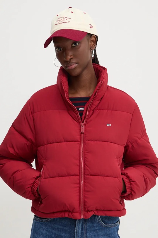 Bunda Tommy Jeans burgundské DW0DW18828