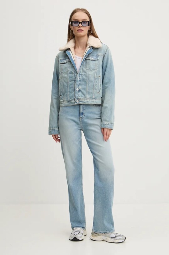 Odzież Tommy Jeans kurtka jeansowa DW0DW19631 niebieski