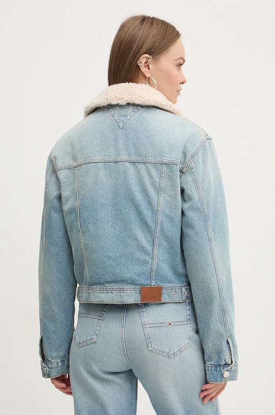 Rifľová bunda Tommy Jeans modrá DW0DW19631