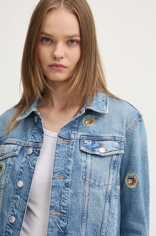 Džínová bunda Tommy Jeans modrá DW0DW19675