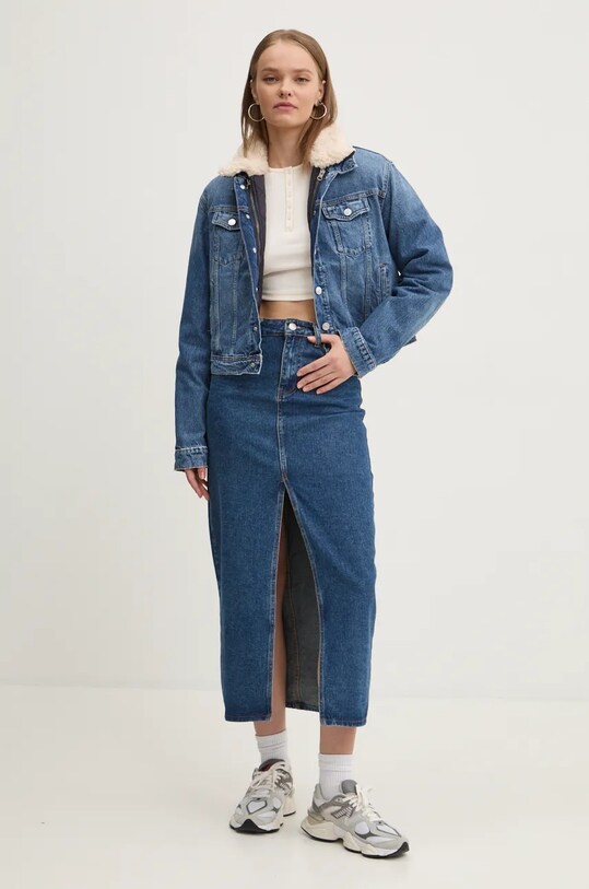 Îmbrăcăminte Tommy Jeans geacă din denim DW0DW19699 albastru