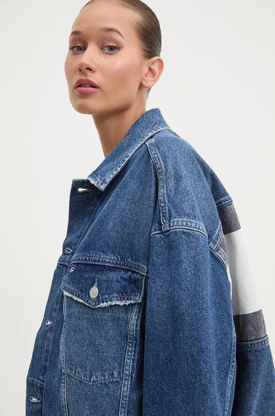 Džínová bunda Tommy Jeans modrá DW0DW19745