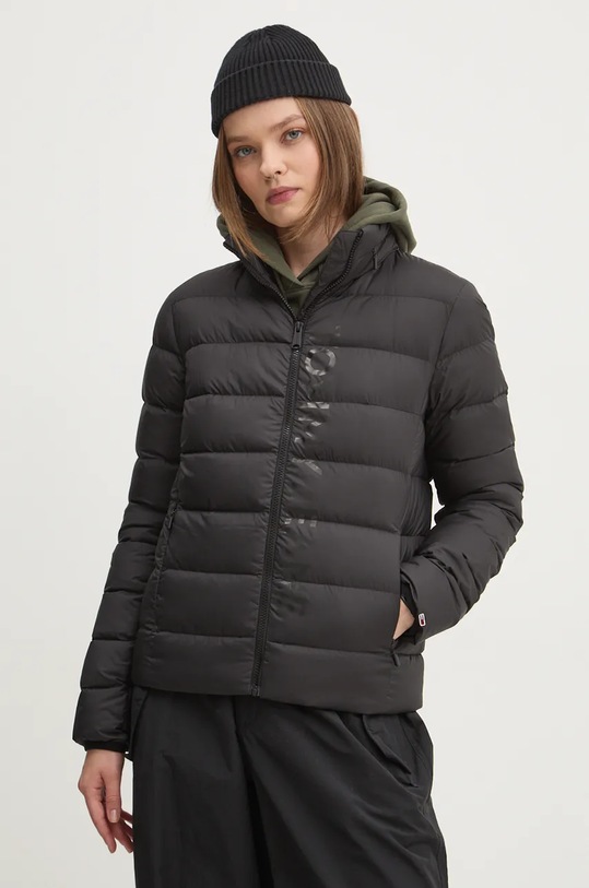 Péřová bunda Tommy Jeans černá DW0DW20388