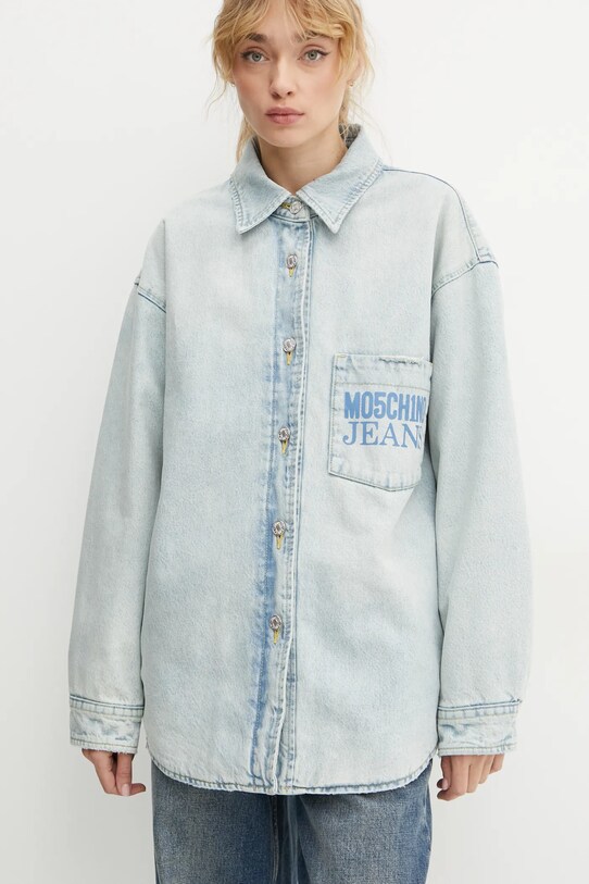 Джинсова куртка Moschino Jeans блакитний 0508.8720