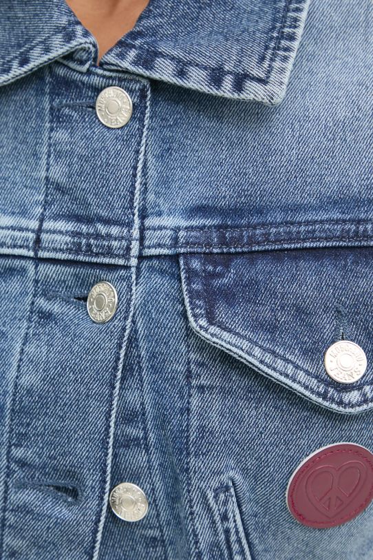 Rifľová bunda Moschino Jeans 0510.8721 tmavomodrá