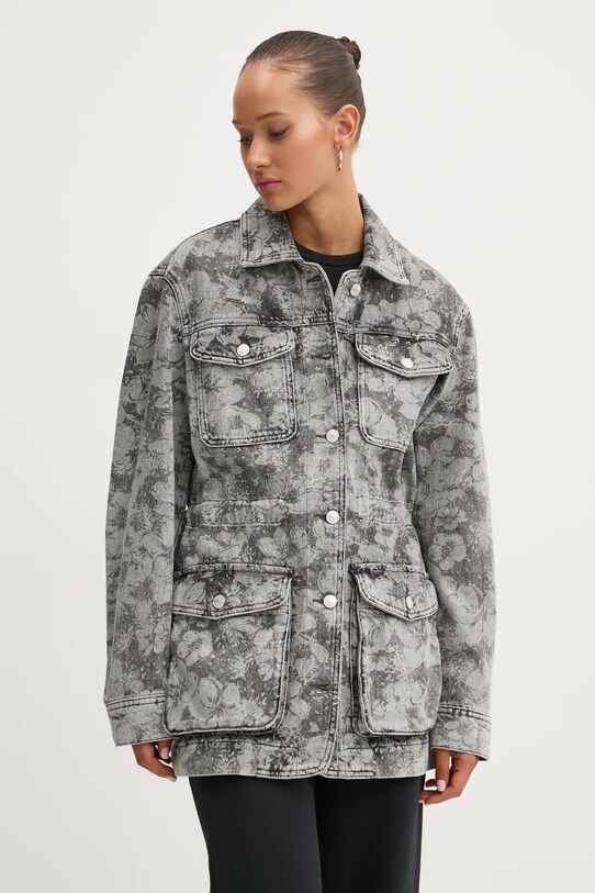 Moschino Jeans geaca necaptusit gri 0511.8722