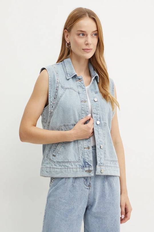 Morgan bezrękawnik jeansowy GAK bez kaptura niebieski GAK