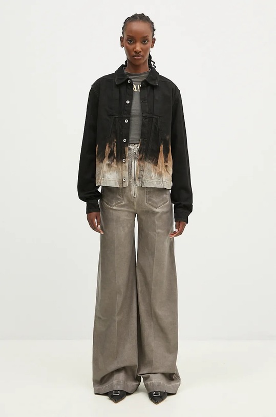 Rick Owens denim jacket Alice DS02D2714.BSUN black